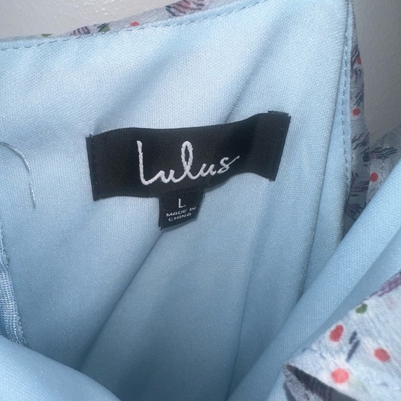 Lulu’s Floral Mini Dress Large - Picture 3 of 6